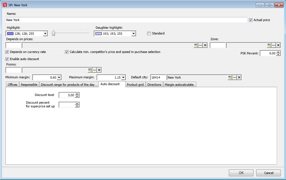 Regional Auto-Markdown Setup