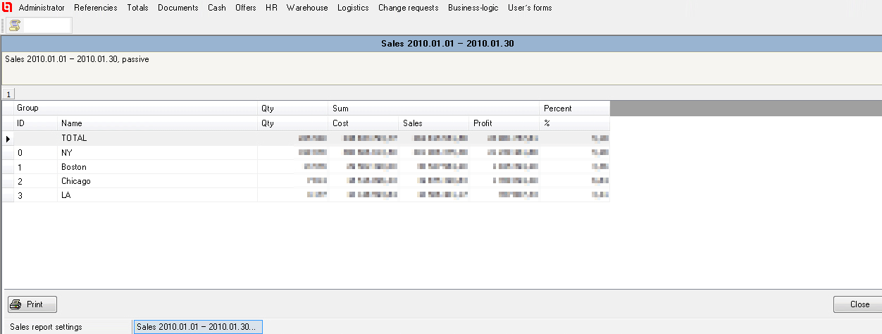 Sales Reporting Form